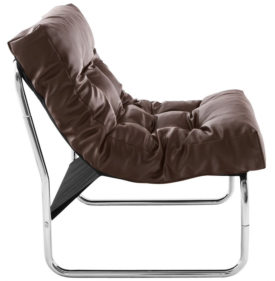 Fauteuil BOUDOIR - bruin - kunstleer