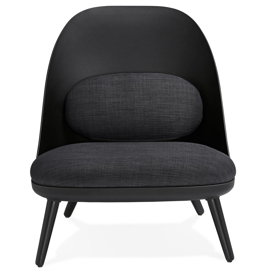 Sessel KAJOL - schwarz - dunkelgrau - Kunststoff - Stoff