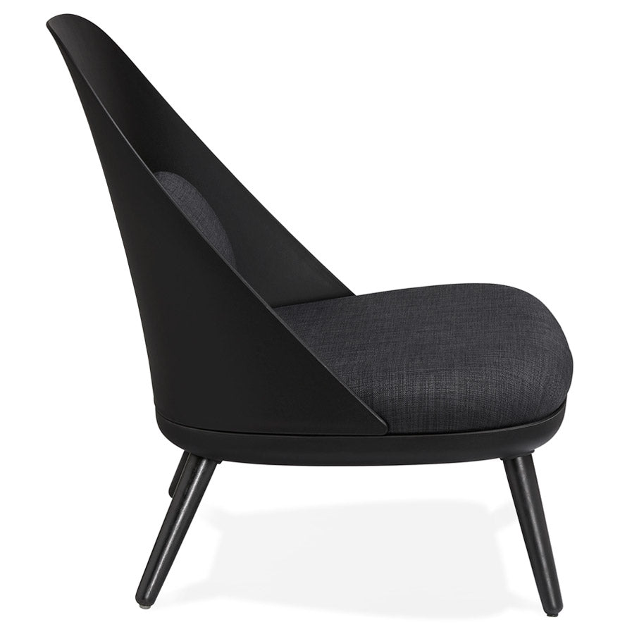 Sessel KAJOL - schwarz - dunkelgrau - Kunststoff - Stoff