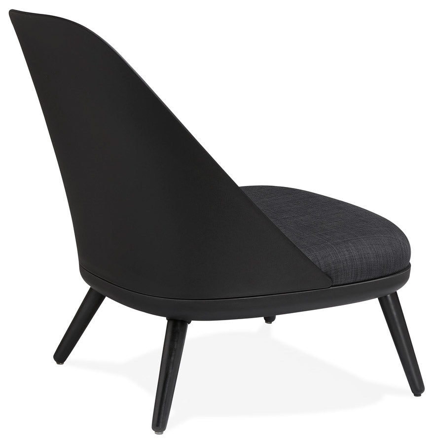 Sessel KAJOL - schwarz - dunkelgrau - Kunststoff - Stoff
