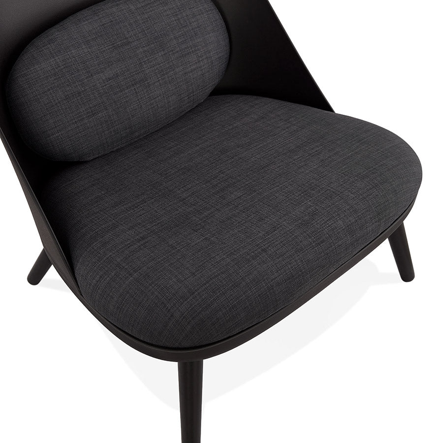 Sessel KAJOL - schwarz - dunkelgrau - Kunststoff - Stoff