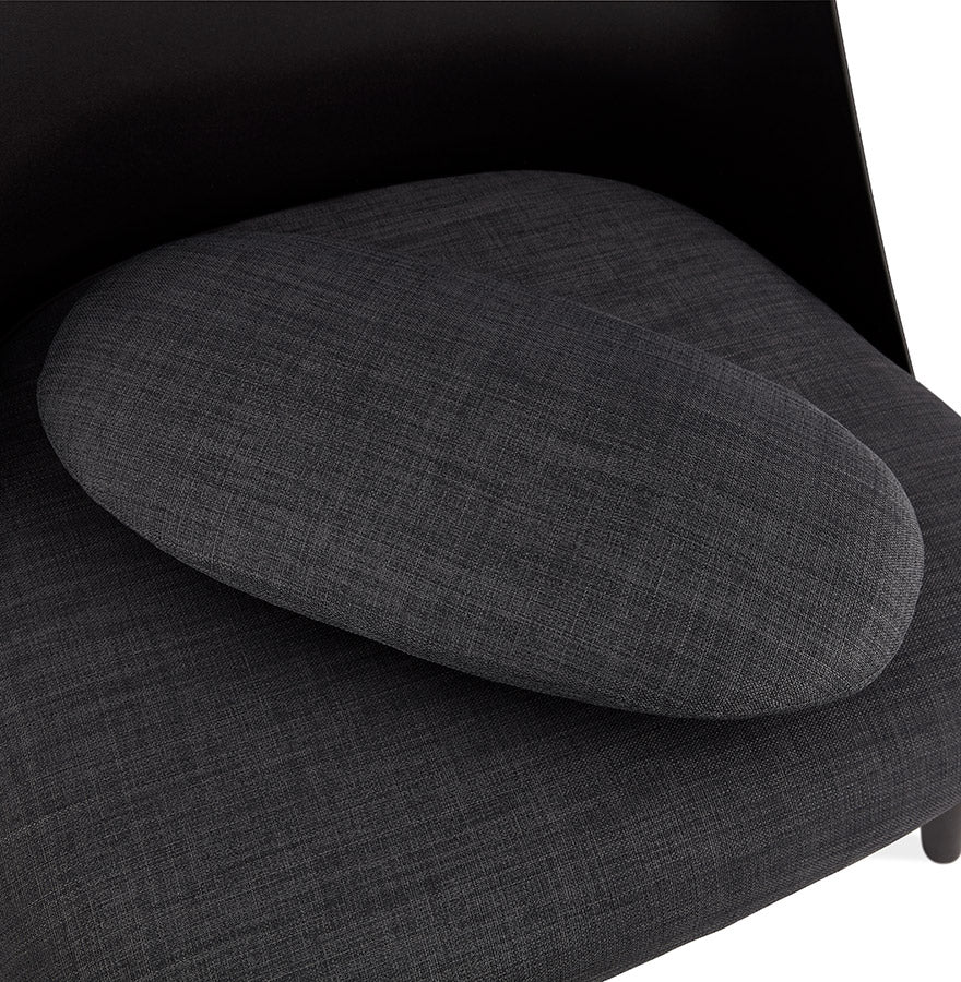 Sessel KAJOL - schwarz - dunkelgrau - Kunststoff - Stoff