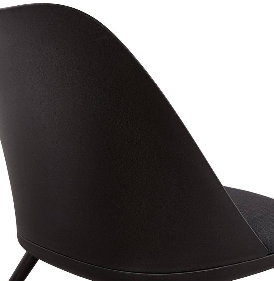 Sessel KAJOL - schwarz - dunkelgrau - Kunststoff - Stoff