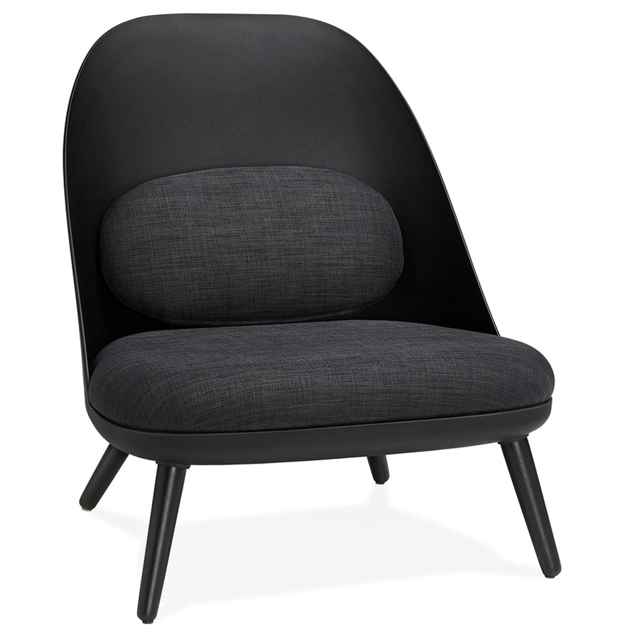 Sessel KAJOL - schwarz - dunkelgrau - Kunststoff - Stoff