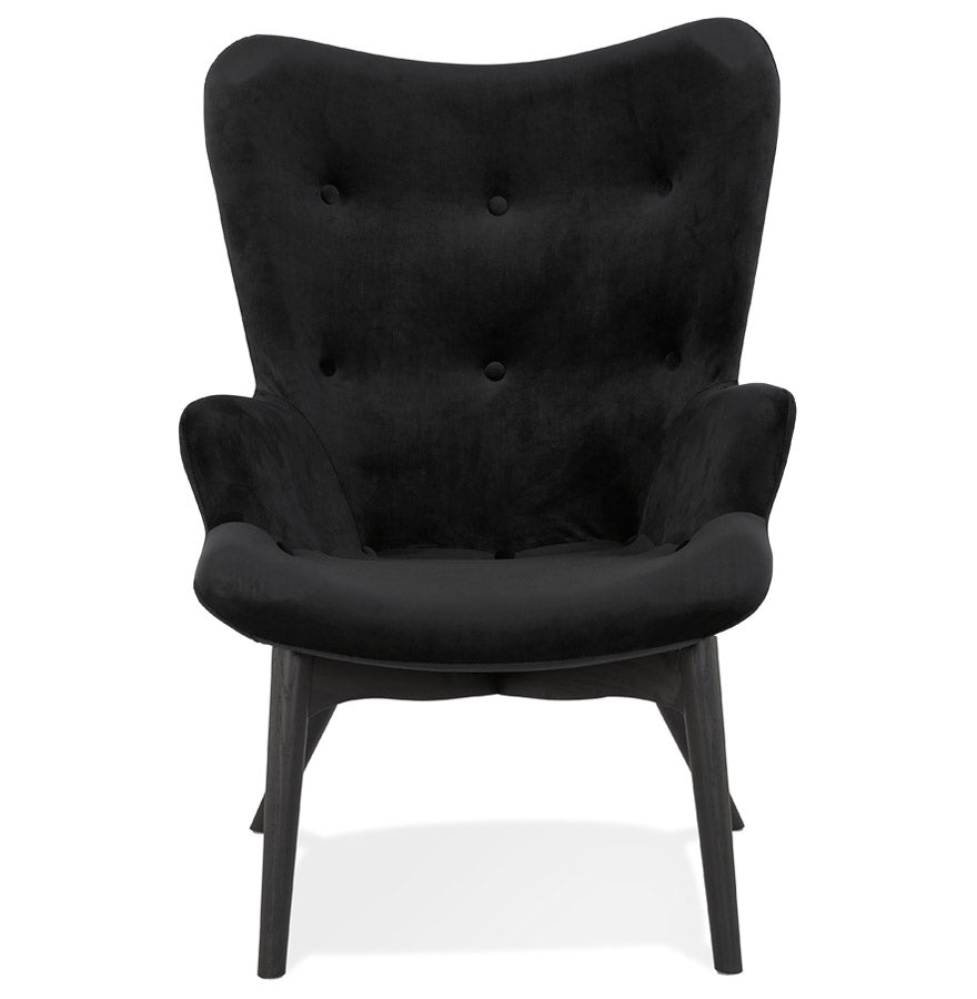 Armchair MELCHIOR - black - fabric