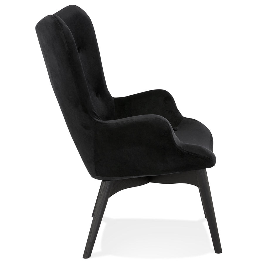 Armchair MELCHIOR - black - fabric