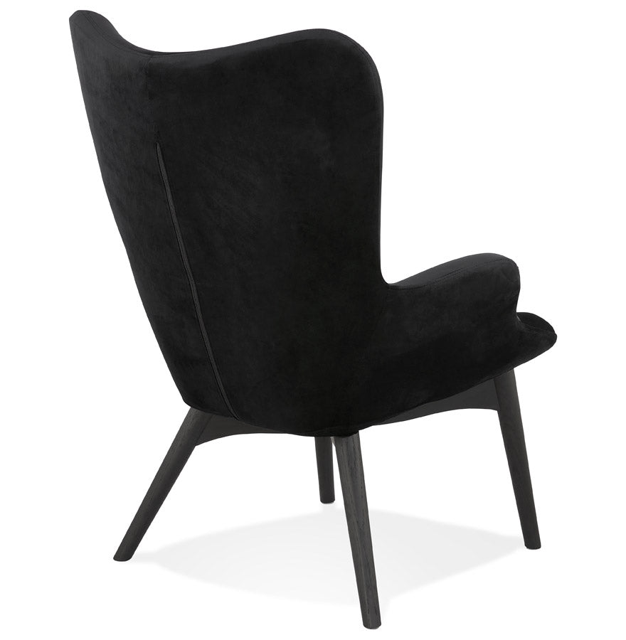 Armchair MELCHIOR - black - fabric