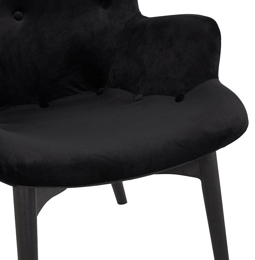 Armchair MELCHIOR - black - fabric