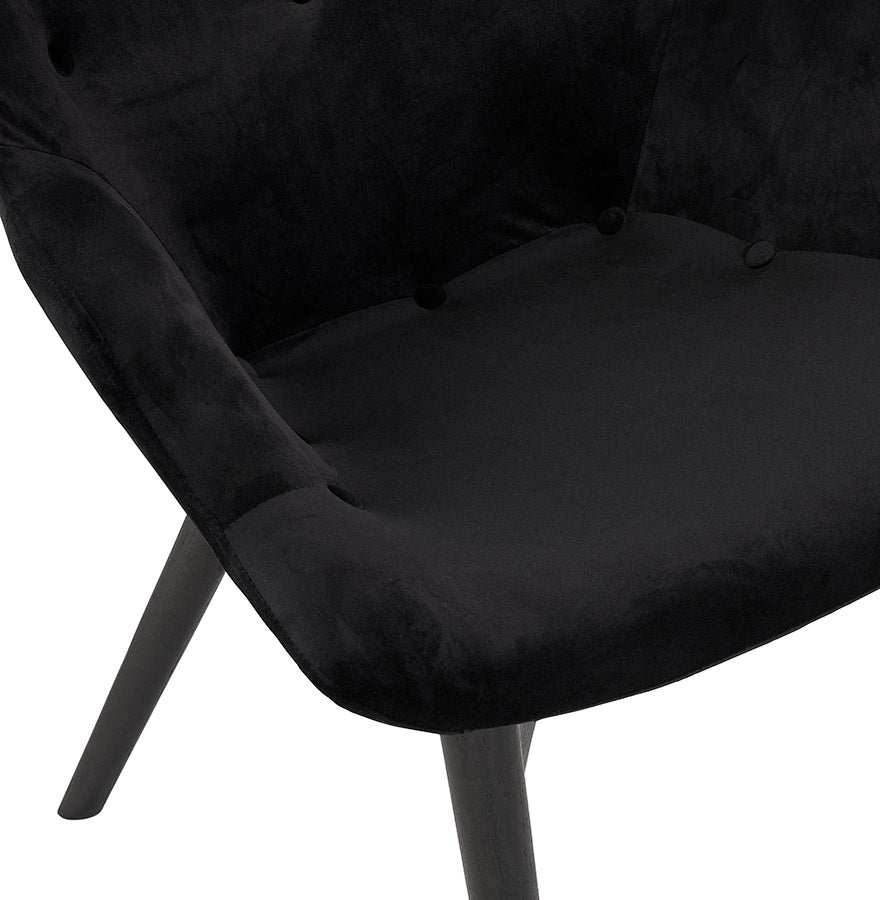 Armchair MELCHIOR - black - fabric