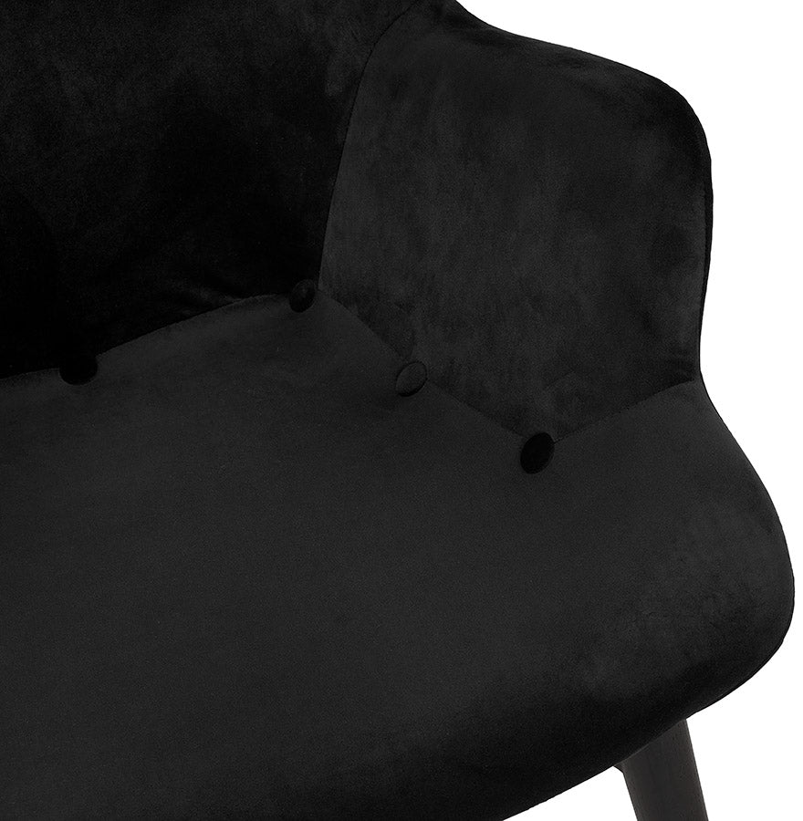 Armchair MELCHIOR - black - fabric