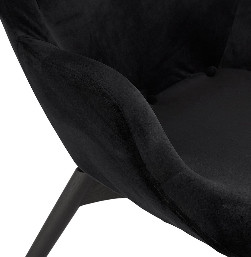 Armchair MELCHIOR - black - fabric