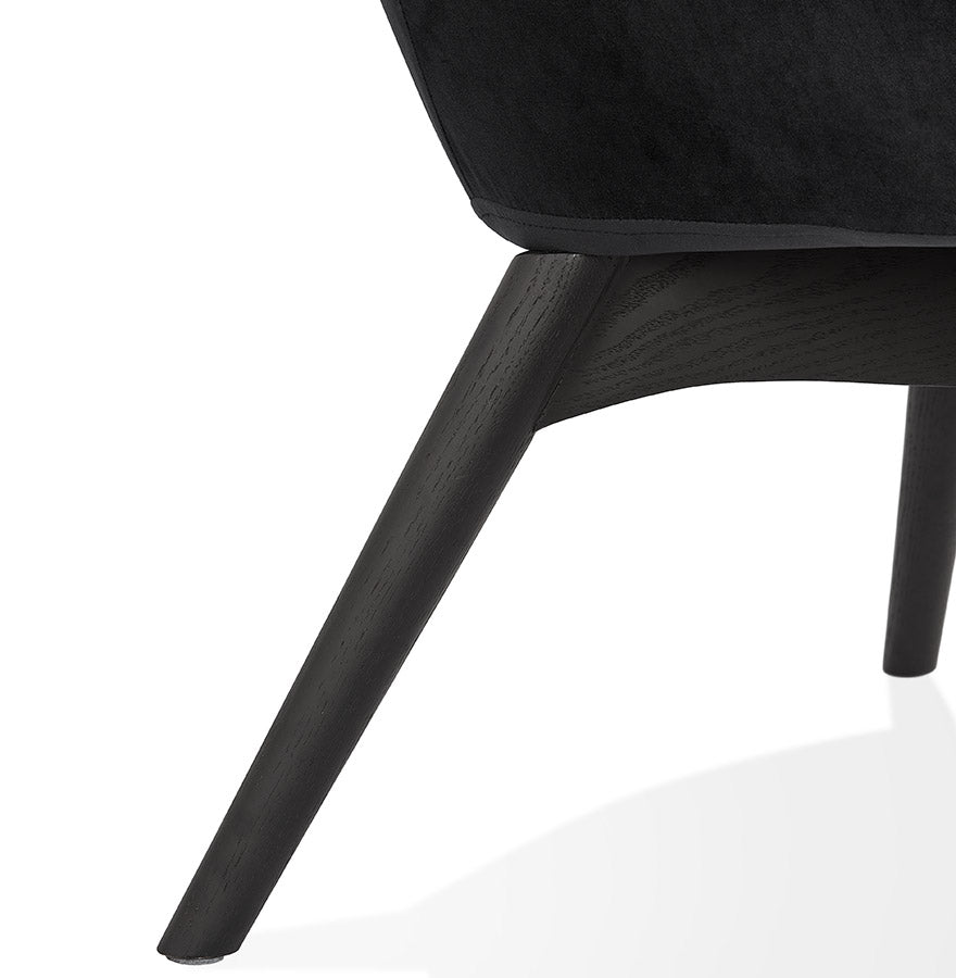 Armchair MELCHIOR - black - fabric