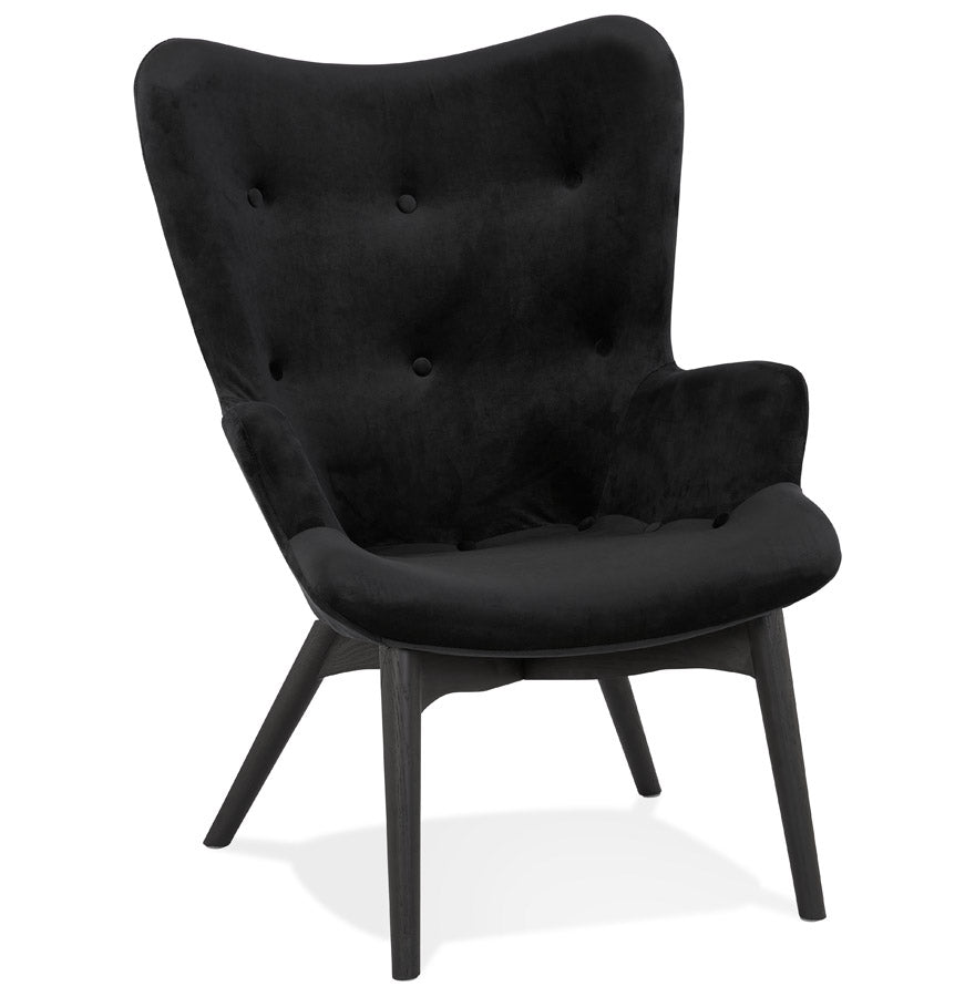 Armchair MELCHIOR - black - fabric