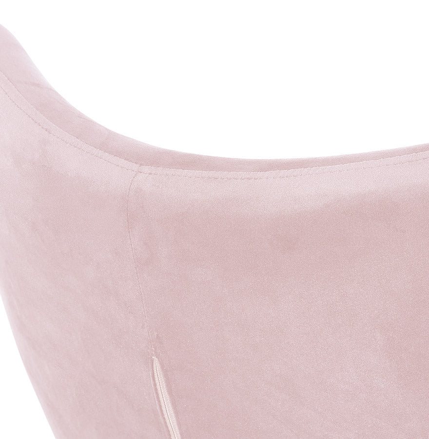 Sessel MELCHIOR – rosa – Stoff aus weichem Samt