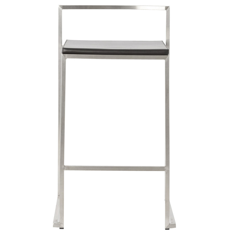 METO bar stool - black - imitation leather