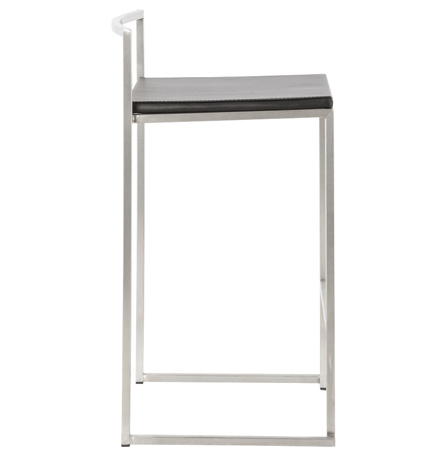METO bar stool - black - imitation leather