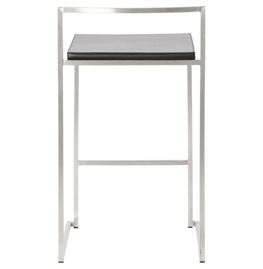 METO bar stool - black - imitation leather