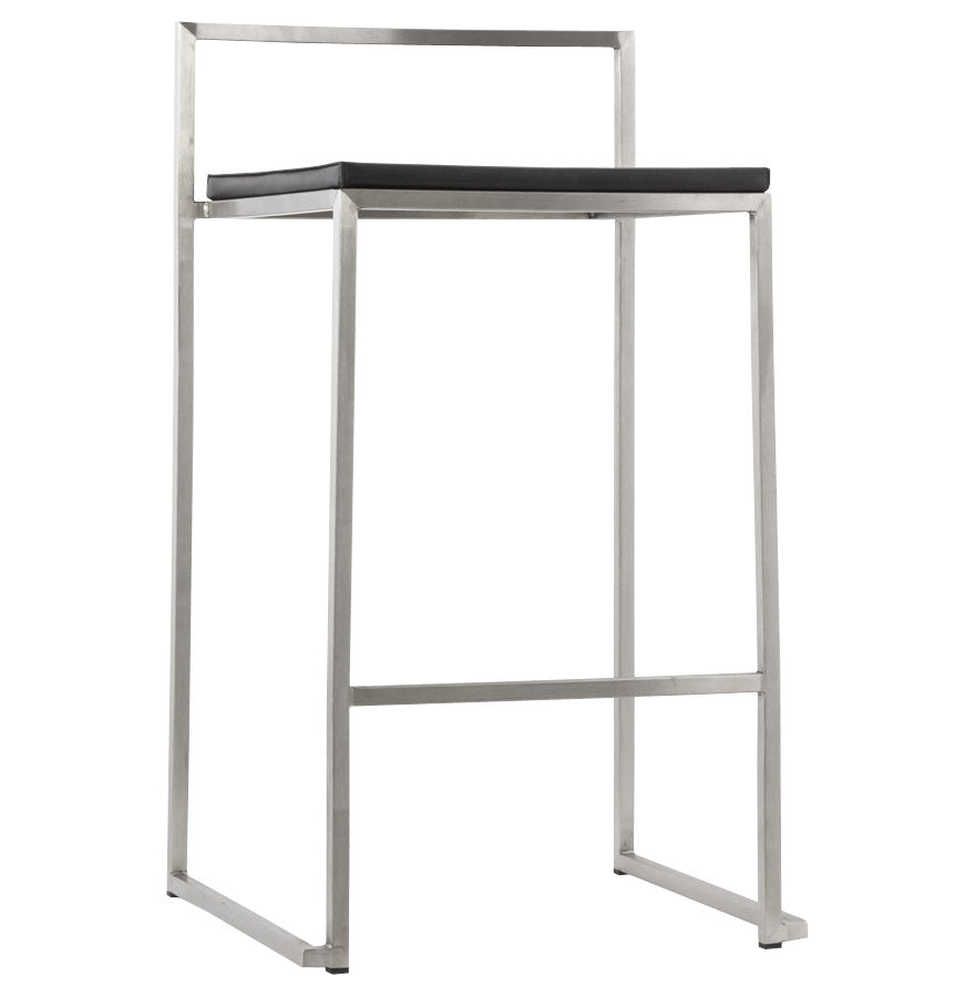 METO bar stool - black - imitation leather
