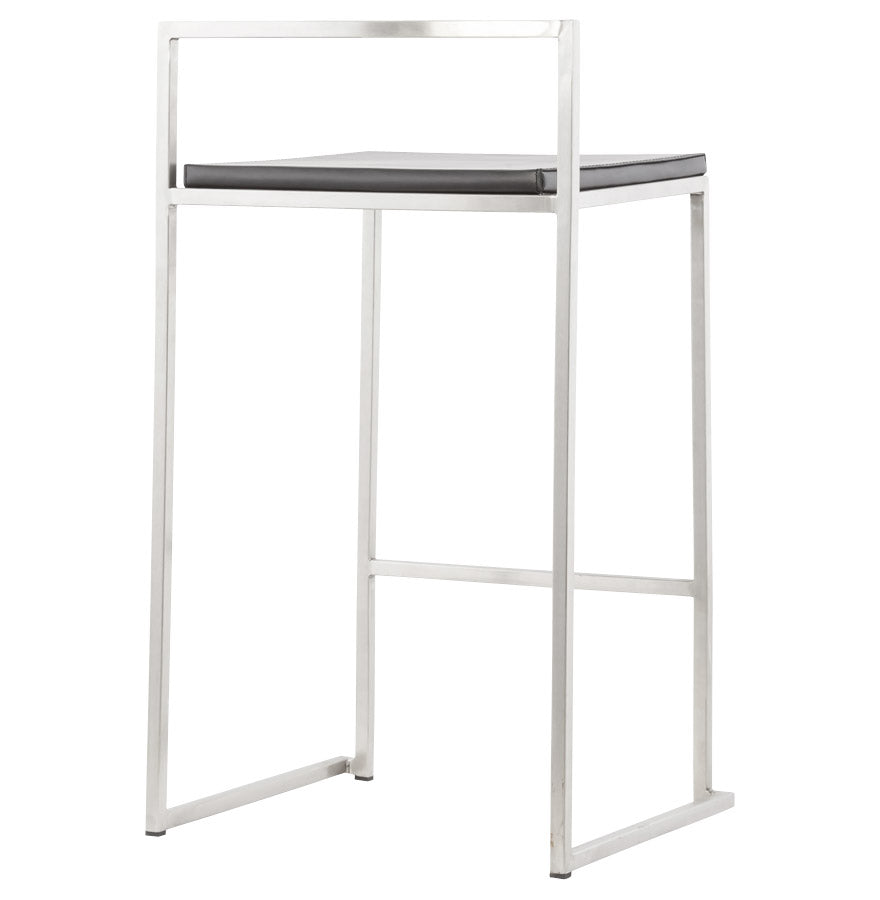 METO bar stool - black - imitation leather