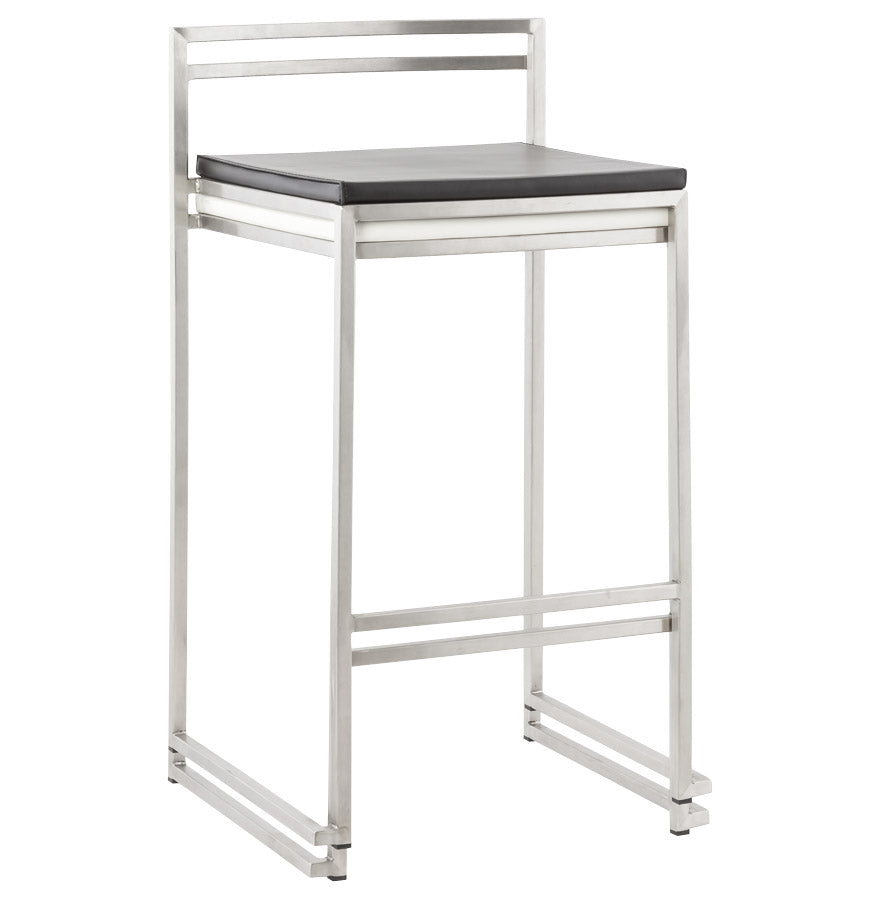 METO bar stool - black - imitation leather