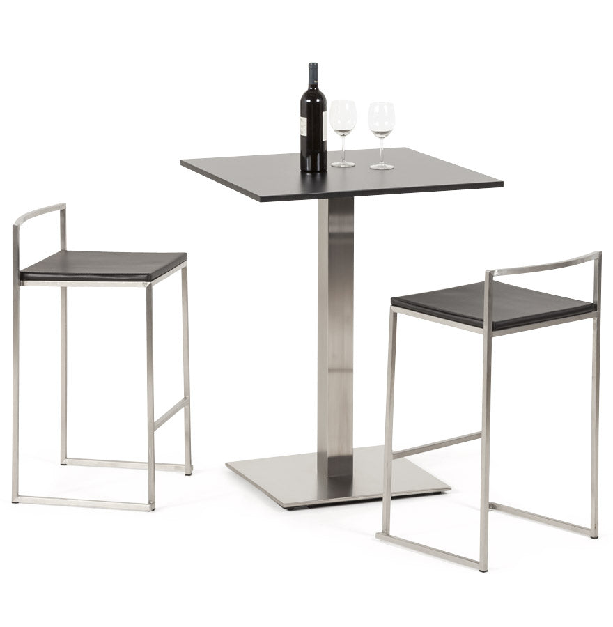 METO bar stool - black - imitation leather