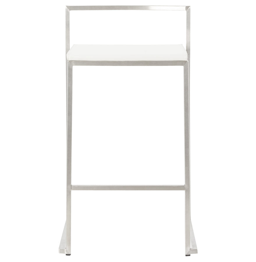 METO bar stool - white - imitation leather