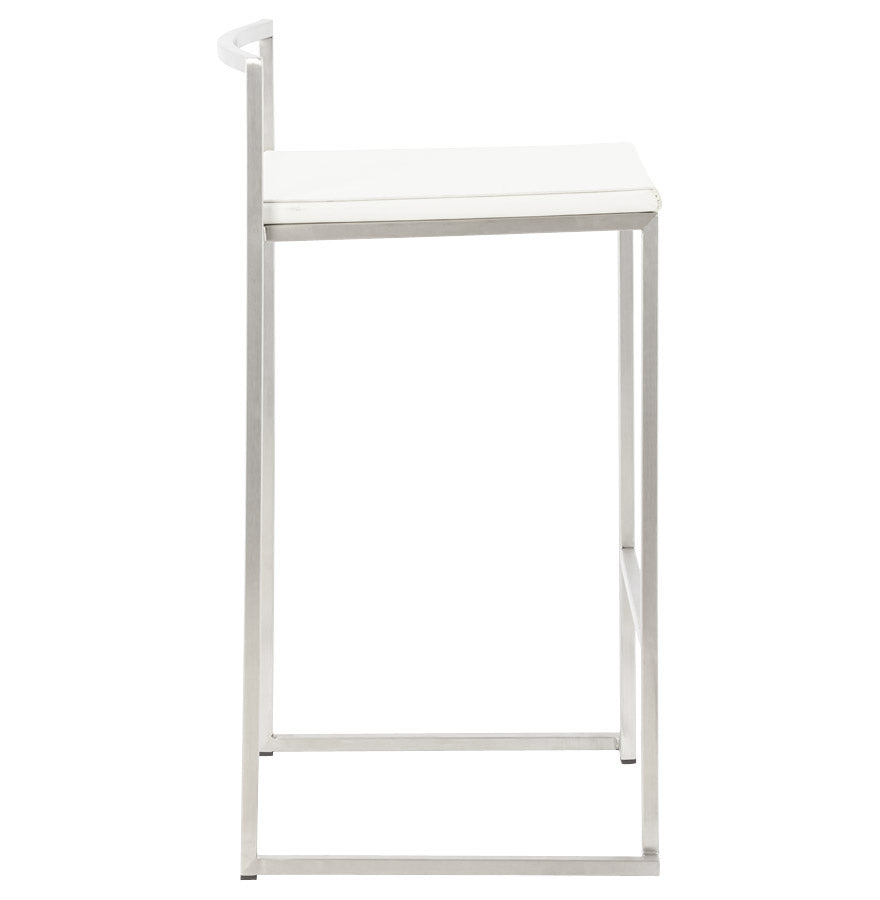 METO bar stool - white - imitation leather