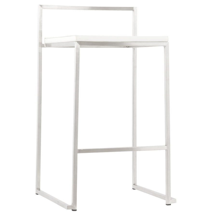 METO bar stool - white - imitation leather