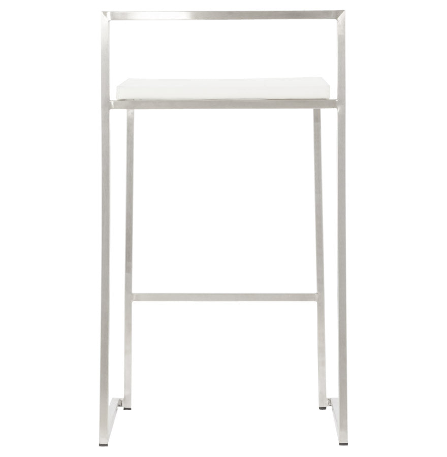 METO bar stool - white - imitation leather