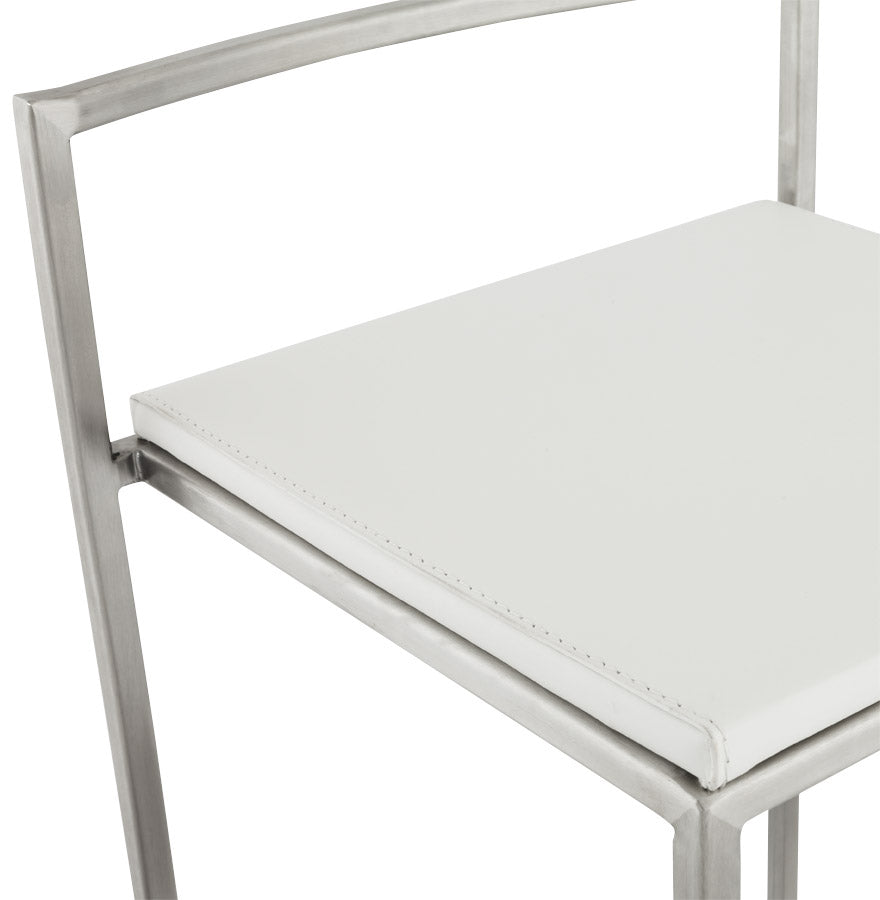 METO bar stool - white - imitation leather