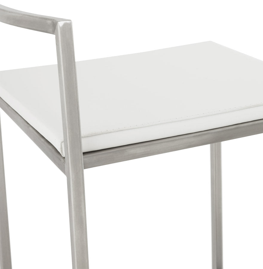 METO bar stool - white - imitation leather
