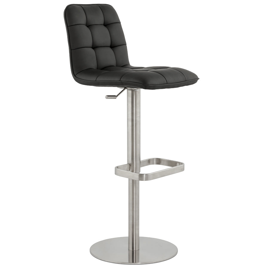 Bar stool SALAMANCA - black - imitation leather