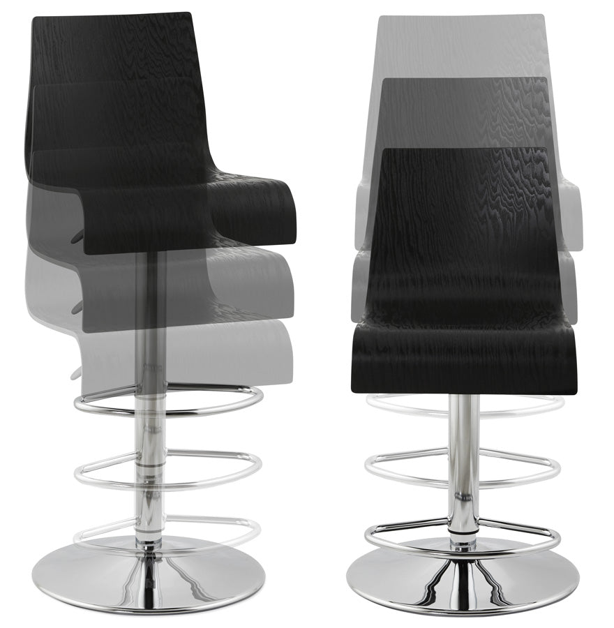 Barhocker MADEIRA – Schwarz – Holz