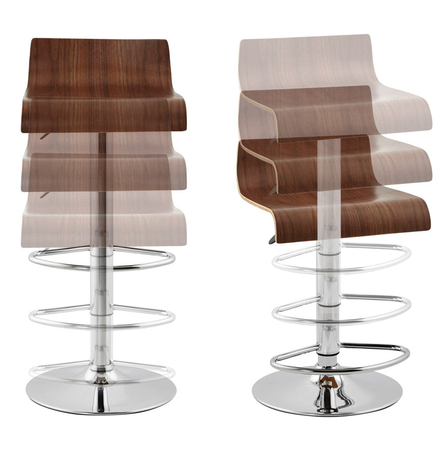 Bar stool VANNOT - walnut - wood