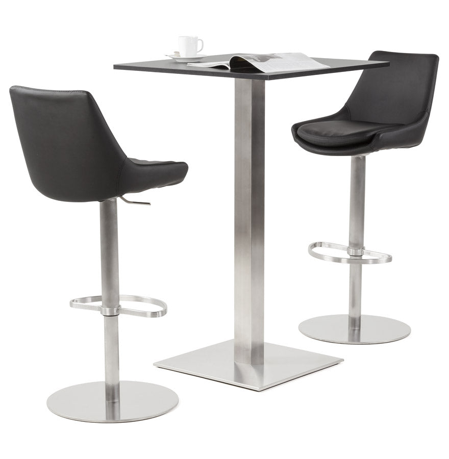 Bar stool KARU - black - imitation leather