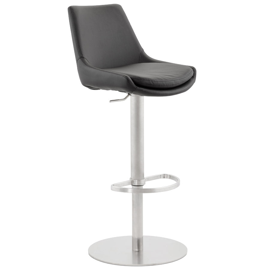 Bar stool KARU - black - imitation leather