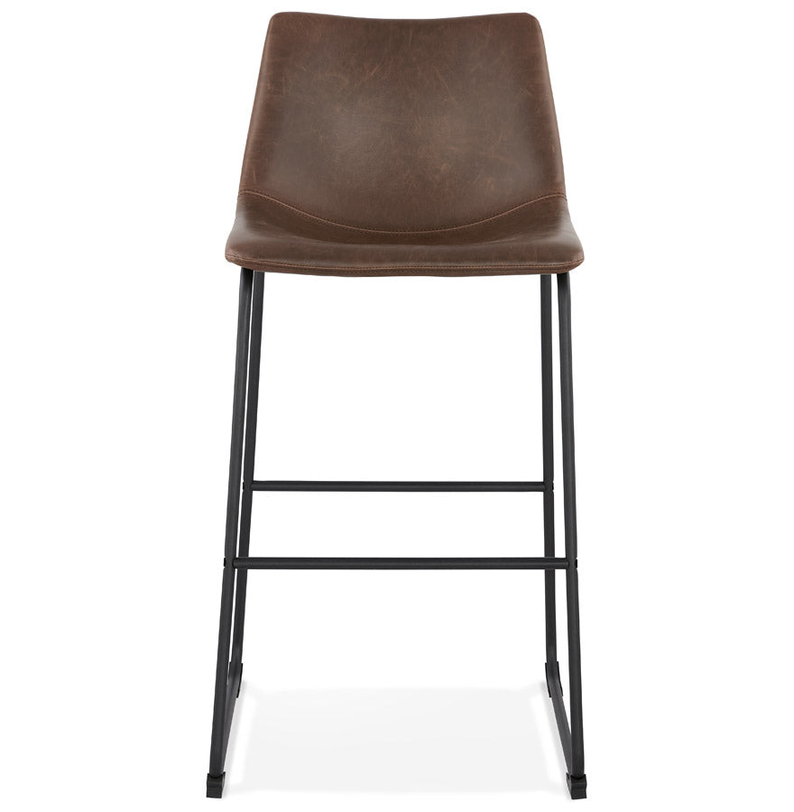 GAUCHO bar stool - brown - imitation leather