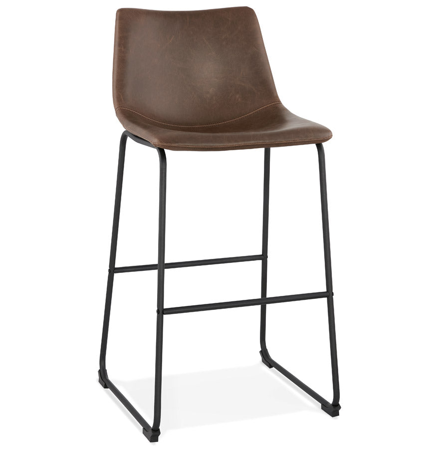 GAUCHO bar stool - brown - imitation leather