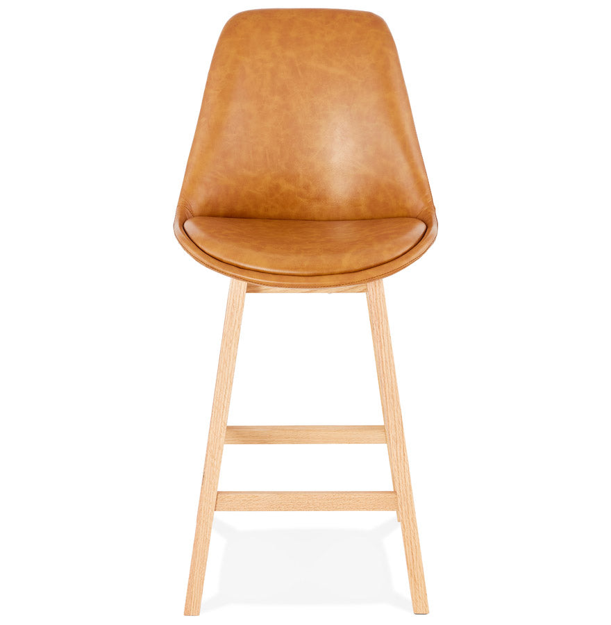 Barhocker JANIE MINI - braun - Kunstleder