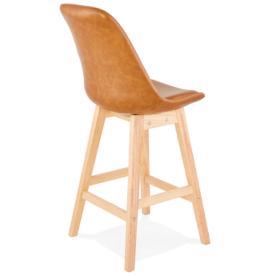 Barhocker JANIE MINI - braun - Kunstleder