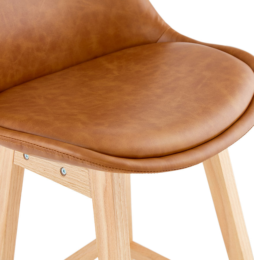 Barhocker JANIE MINI - braun - Kunstleder