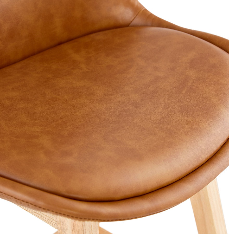 Barhocker JANIE MINI - braun - Kunstleder