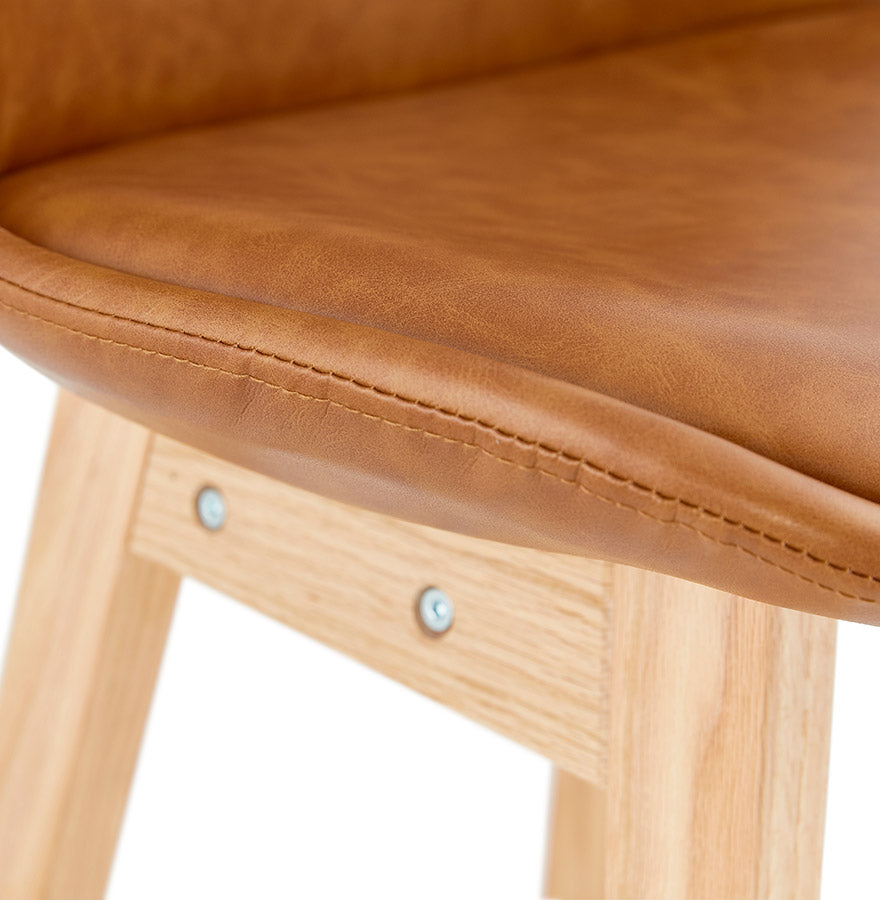 Barhocker JANIE MINI - braun - Kunstleder