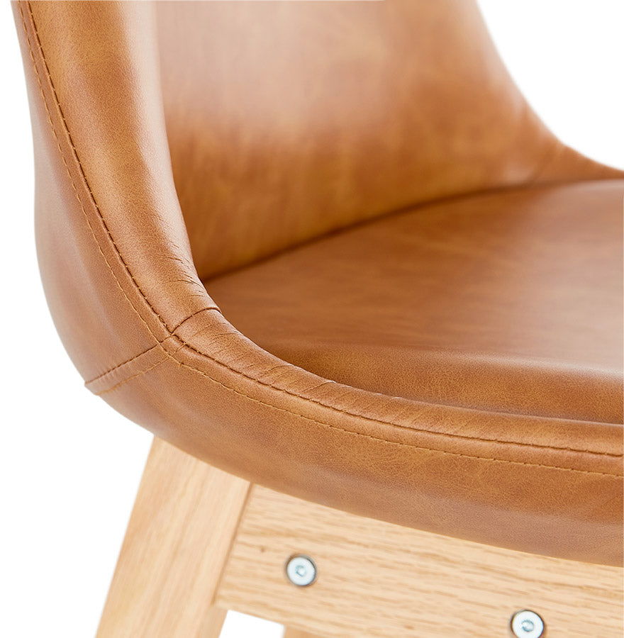 Barhocker JANIE MINI - braun - Kunstleder