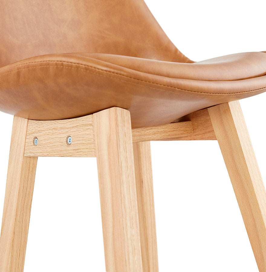 Barhocker JANIE MINI - braun - Kunstleder