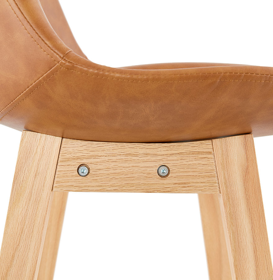 Barhocker JANIE MINI - braun - Kunstleder