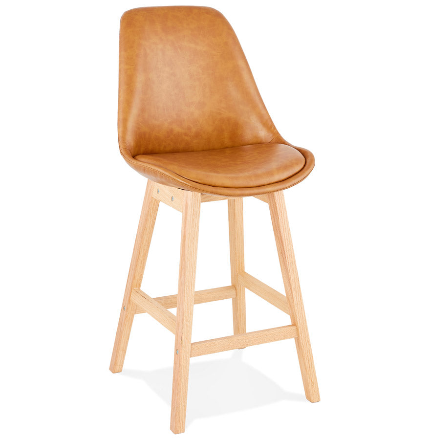 Barhocker JANIE MINI - braun - Kunstleder