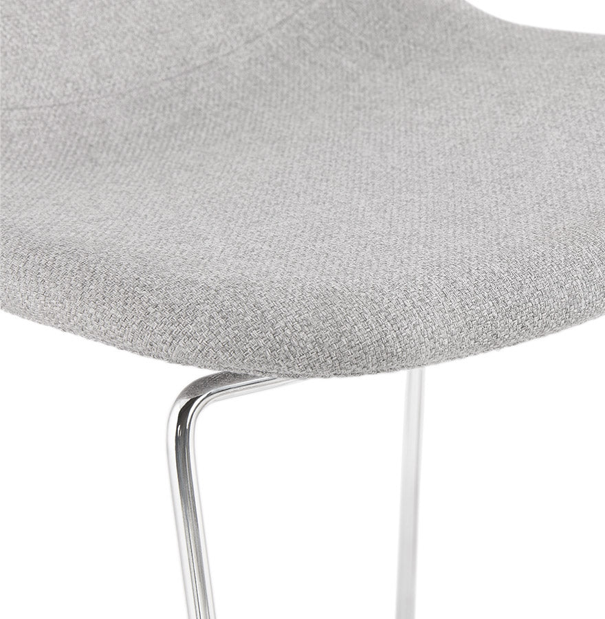 Bar stool PABLO - light gray - fabric