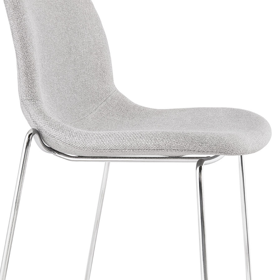 Bar stool PABLO - light gray - fabric