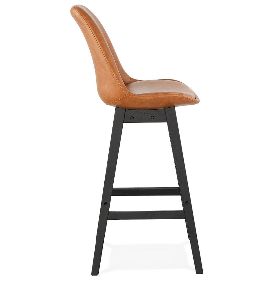 Barhocker JANIE - braun - Kunstleder
